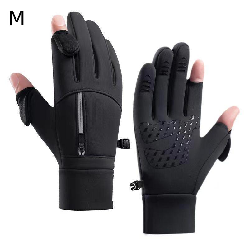 1 Pereche Mănuși de Iarnă Pentru Bărbați Femei - Mănușă Termică Impermeabilă Pentru Vreme Rece, Pentru Alergare Ciclism Cu Deget Tactil