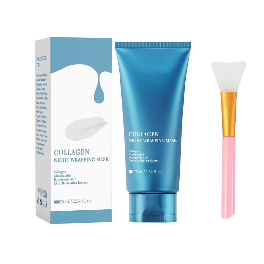 Collagen Night Mask, Peeling Mask, Hydrolyzed Collagen, Glassy Skin, Hydrating And Moisturizing