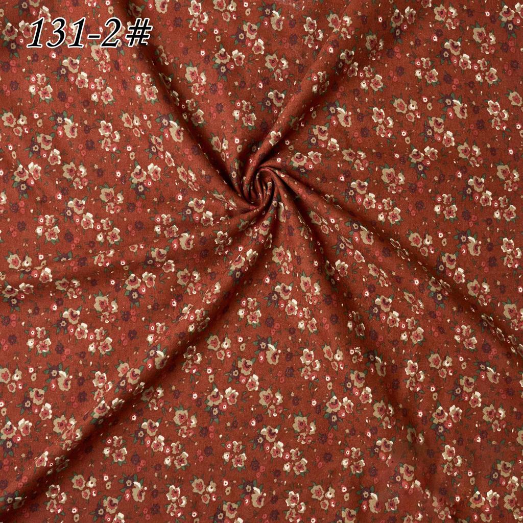 145x100cm Cotton Linen Small Floral Printed Fabric For Women's Clothing, Decorative Fabric DIY Handmade Sewing Cloth Fabric