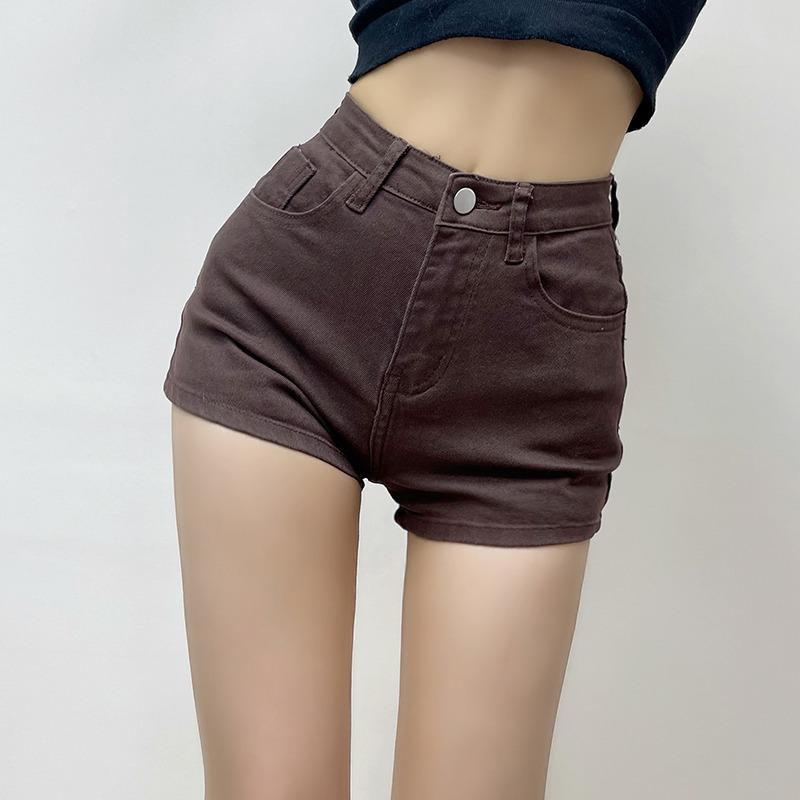 

Women s Niche High-Waisted Butt-Lifting Denim Shorts - Elastic, Slimming, A-Line, Ultra-Short Hot Pants for Summer XL