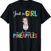 Nur ein Mädchen, das Ananas liebt Liebesmuster Ananas T-Shirt
