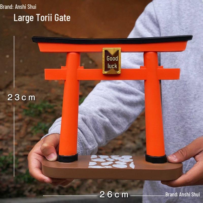 Kyoto Sand Table: Genshin Impact Style Ornament with Torii Bonsai.