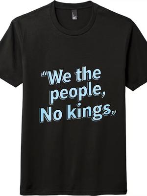 T-shirt We The People No Kings, Unisex Casual alla Moda Patriottica Comoda