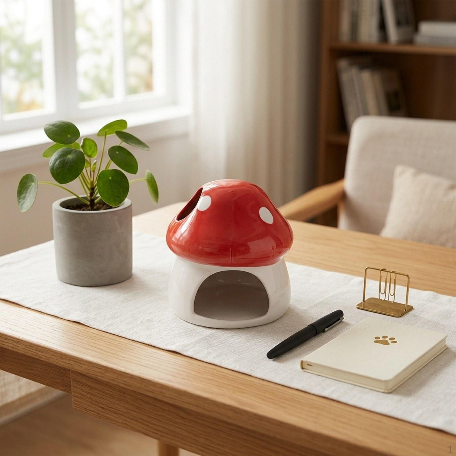 

Ceramic Hamster House Cave Multifunction Indoor Cute Sturdy Hideaway Small Animal for Ferret красный