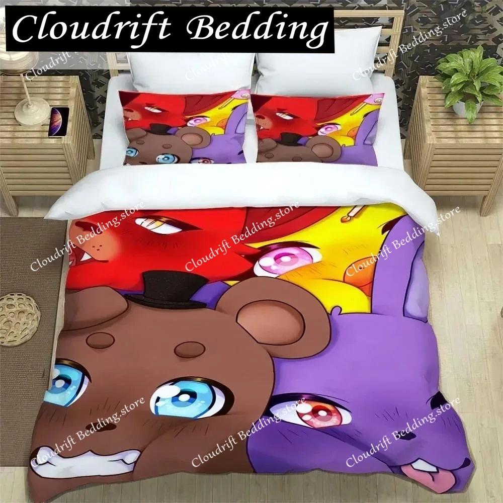 F-Five-Nights At Freddy´s FNAF Bedding Sheet Set King Twin Double Boys Bedding Mircofiber or Polyester Duvet Cover