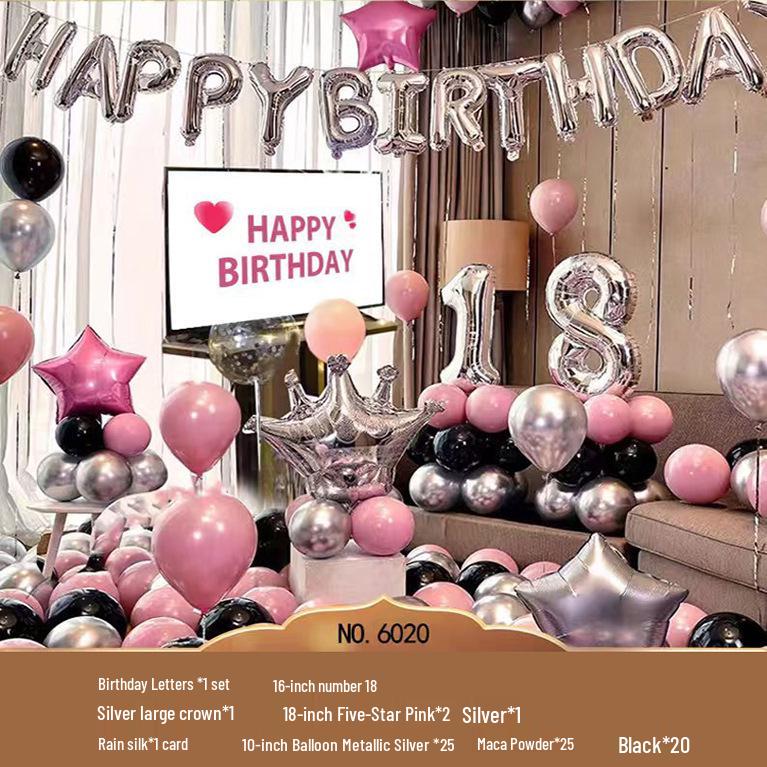 Romantic Birthday Balloon Set: High-End Decorations for Boyfriend or Girlfriend