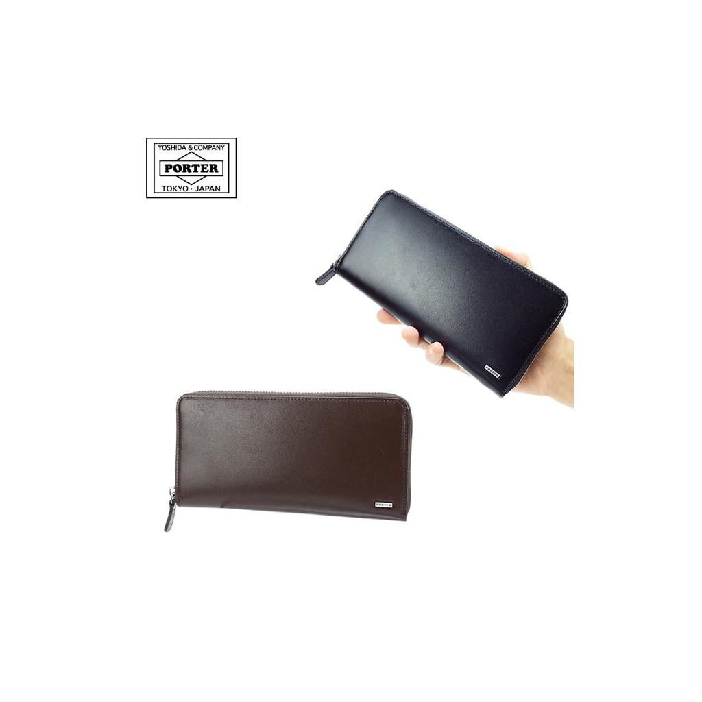 Porter SHEEN Long Wallet with Zip-Around Leather (BrownBRN)
