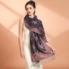 Thick Pashmina Scarf Shawl Wrap Paisley Jacquard Stoles Vintage Cashew Scarves Printed Cotton Tippet Sunscreen Hijab