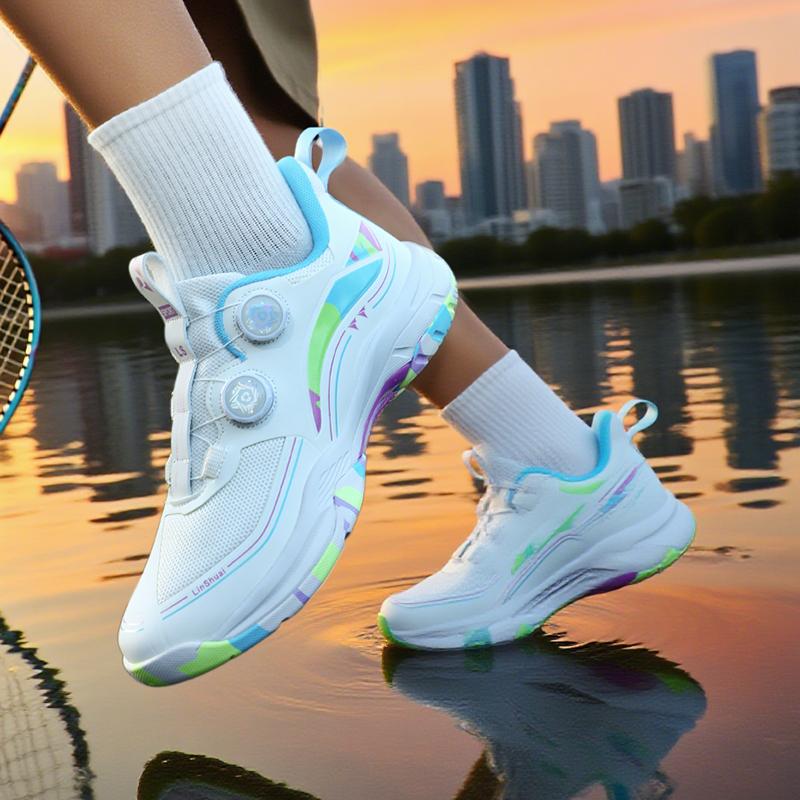 The New Men'S And Women'S Badminton Shoes Are Equipped With Dual Swivel Buckles, Md Sole, And Non Slip Rubber Outsole, Suitable