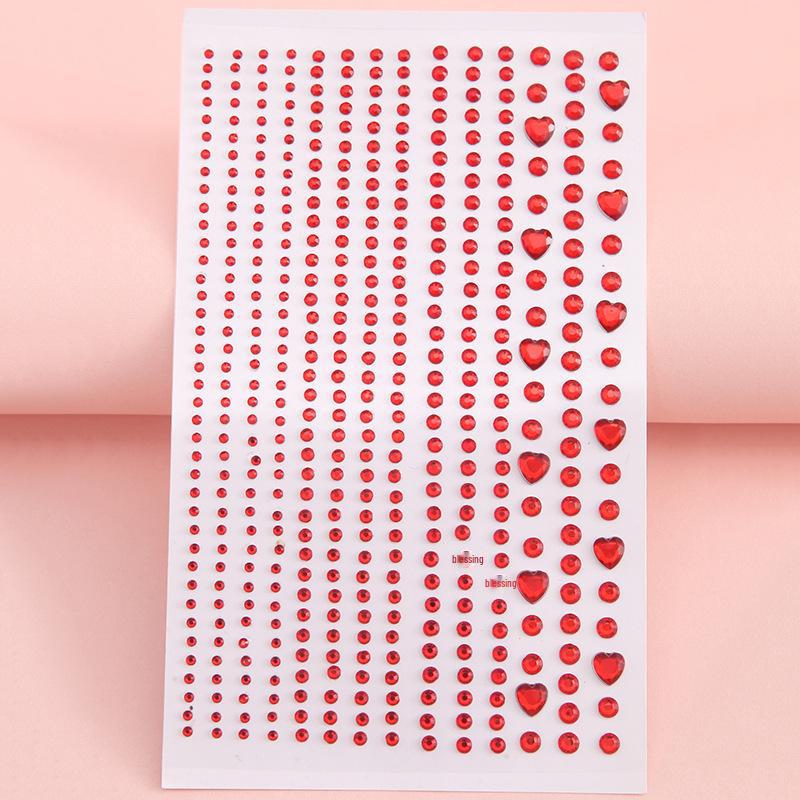 Mini Rhinestone Eye & Face Makeup Stickers - Flash Diamond Decoration for Stage and Party