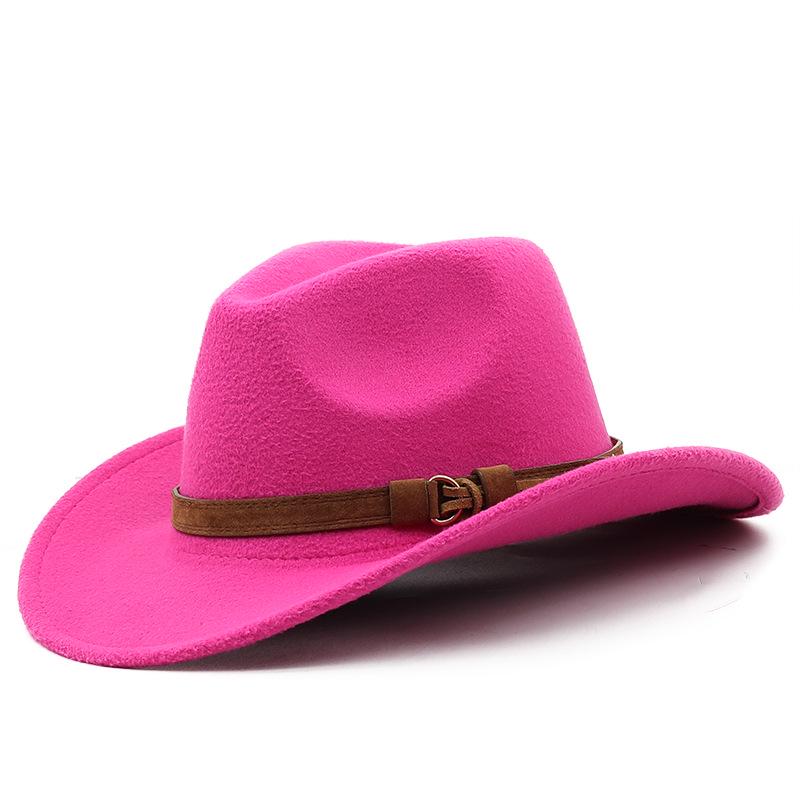 Classic Wool Felt Western Cowboy Fedora - Unisex Autumn/Winter Jazz Hat