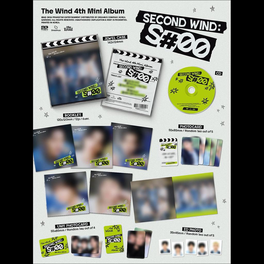 The Wind [Second wind : S#00] 4th Mini Album (Jewel Case Ver.) + Free Gift