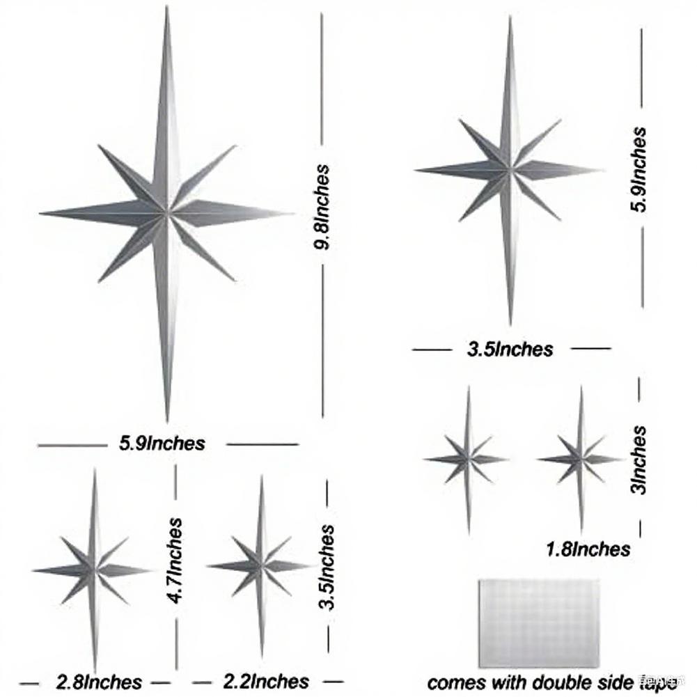 

DIY Wall Stickers Christmas Pendant Retro 3D Star Decal Decal For Kids Baby Rooms Bedroom Christmas Ornament Home Decoration серебряный