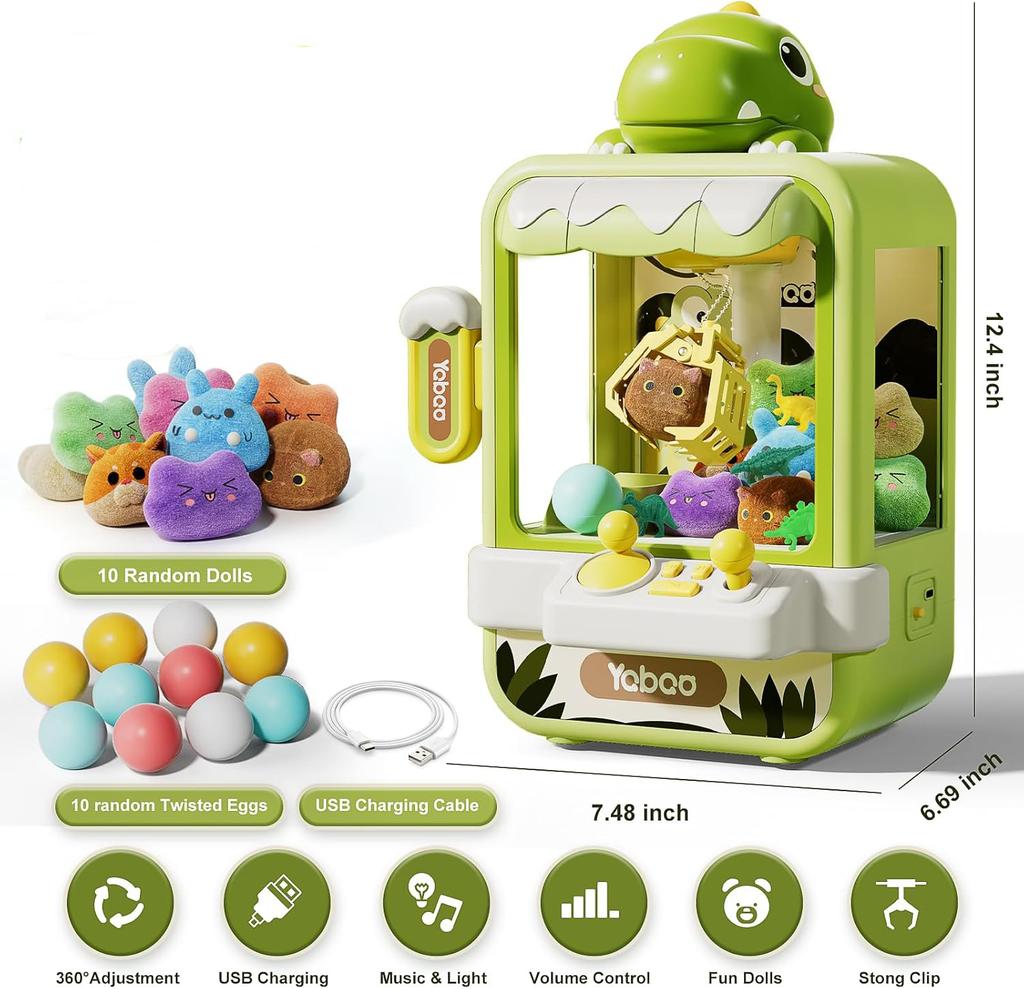 Bunny Claw Machine for Kids Toys Girls Mini Catch Doll Game Machine With Music Kids Vending Arcade Game Machine Party Gift