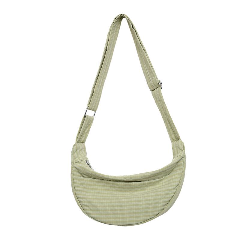 Underarm bag, crescent bag, dumpling bag, large capacity canvas women's bag, bag, light storage, new models