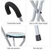 Iron Portable Folding Walking Stick Seat Tripod Travel Chair Stool