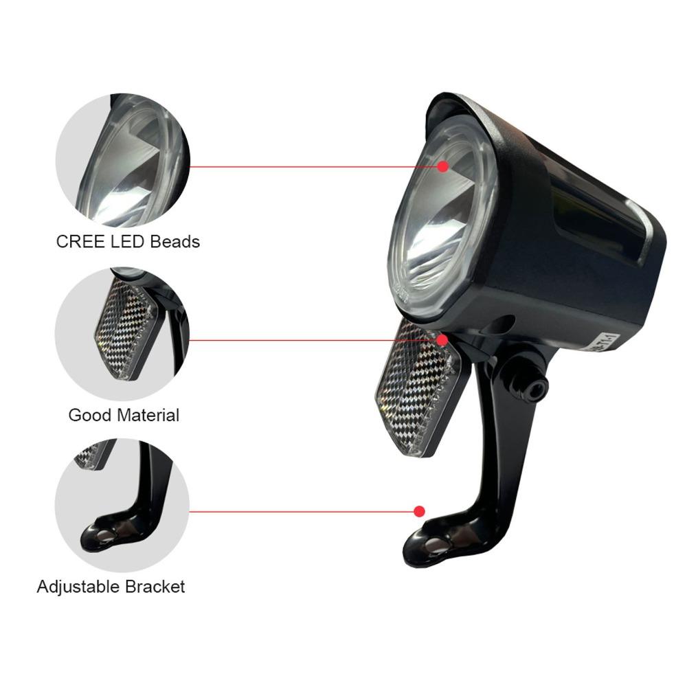 SM Plug Electric Bike Front Light 12V to 72V Electric Bike Headlight Ebike Headlight  Road Bikes