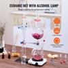 Essential Oil Distillation Kit, 2000ml Distillation Apparatus, 3.3 Boro Lab Glassware Distillation Kit with 1000W Heating Plate and 24, 40 Joint, 28