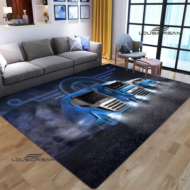 truck Retro printed carpet Living room bedroom carpet non-slip carpets Yoga mat Outdoor carpet kawaii rug