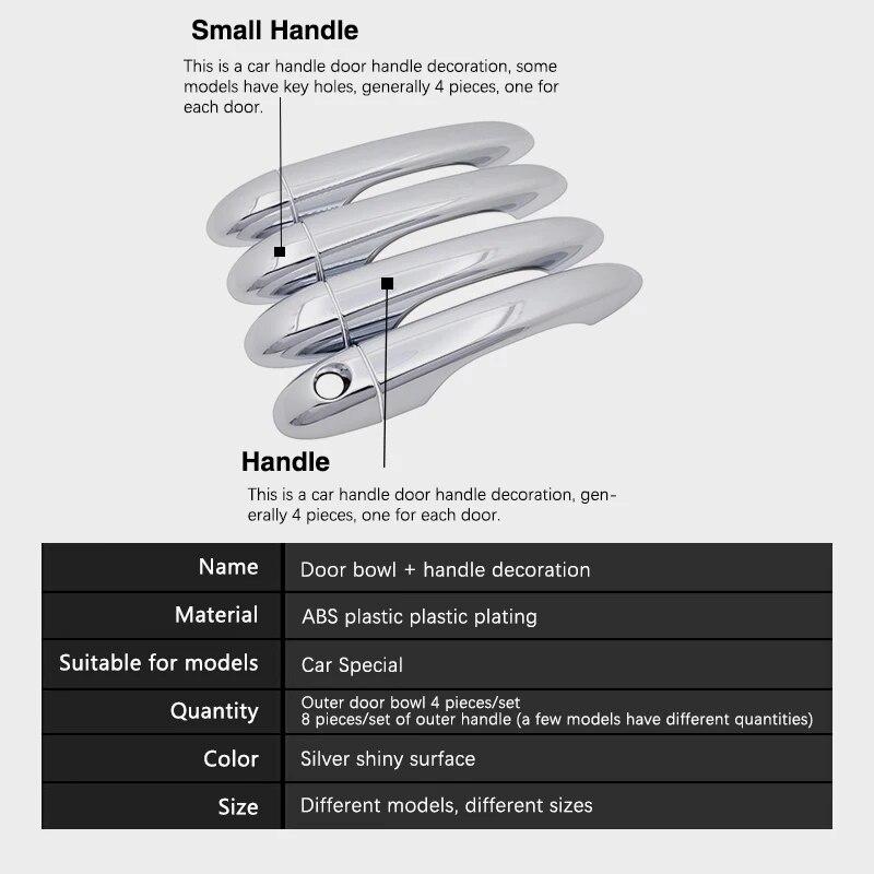 For Dodge Dart PF 2013 2014 2015 2016 Luxurious Chrome Smart Door Handle Cover Car Exterior Accessories Decorate Style Stickers