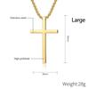 Titanium Steel Cross Necklace For Men Women Black Gold Silver Color Chain Crucifix Pendant Punk Party Never Fade Jewelry