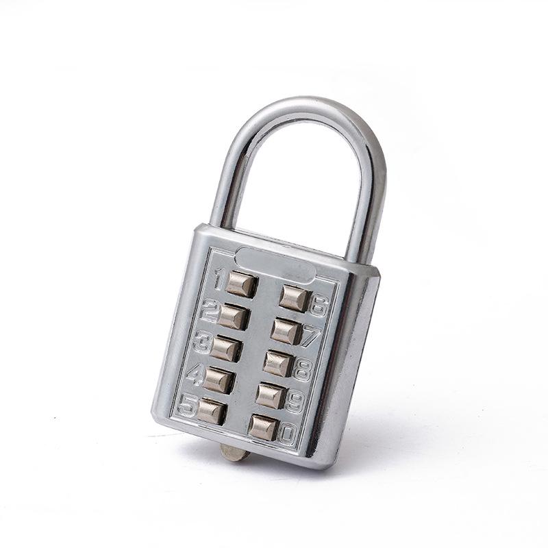 

Keypad Lock for Blind Seniors: Non-changeable Password, Anti-theft Padlock for Drawers & Luggage 10-key