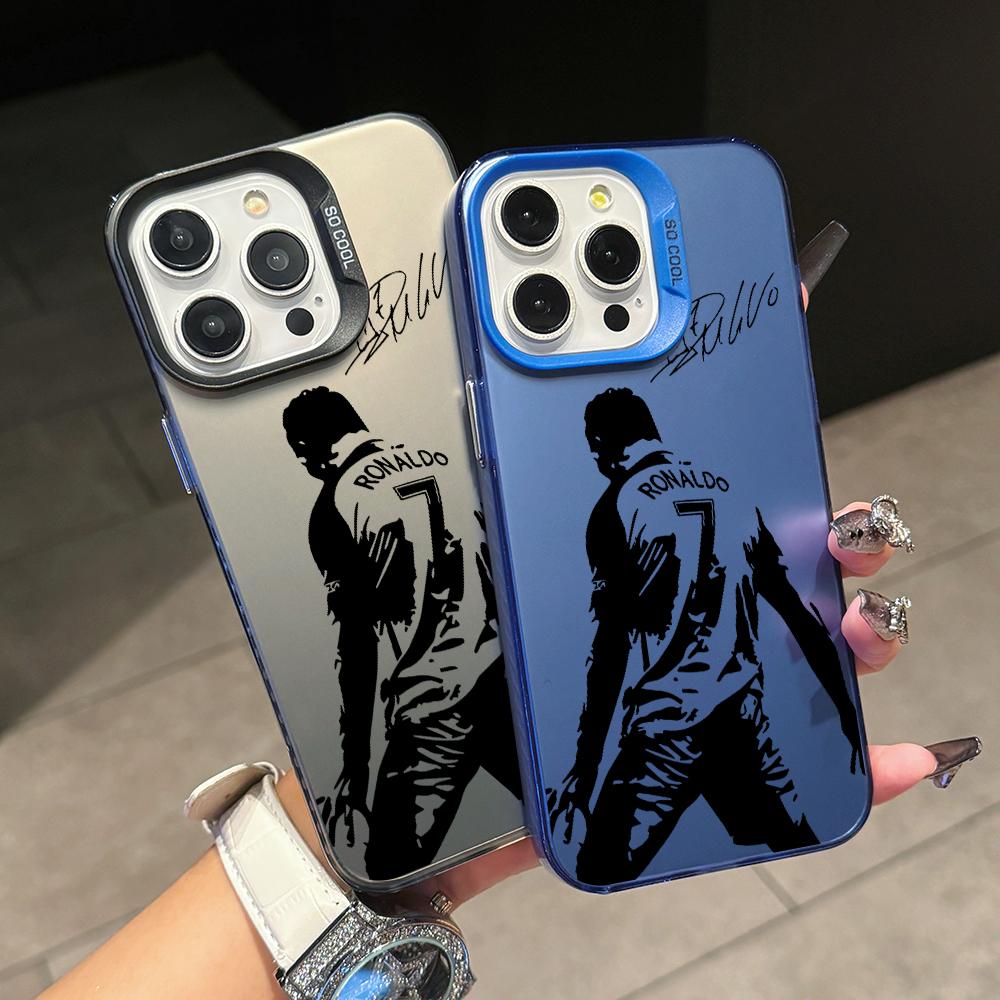 Football Star Cristiano Ronaldo Phone Cases for Apple iPhone 16 15 14 Plus Case 11 12 13 Pro Max XR XS X 7 8 Shockproof Cover