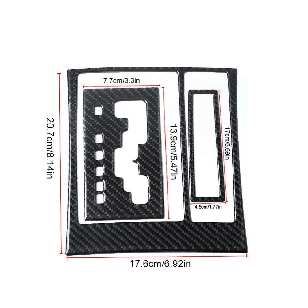 3Pcs Carbon Fiber Interior Gear Shift Panel Cover Trim For Chrysler 300C 2005-07