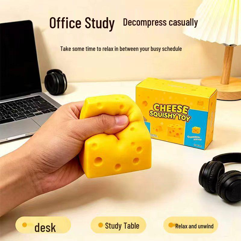 Premium Cheese-Shaped Stress Relief Toy: Slow Rebound Decompression for Office and Home