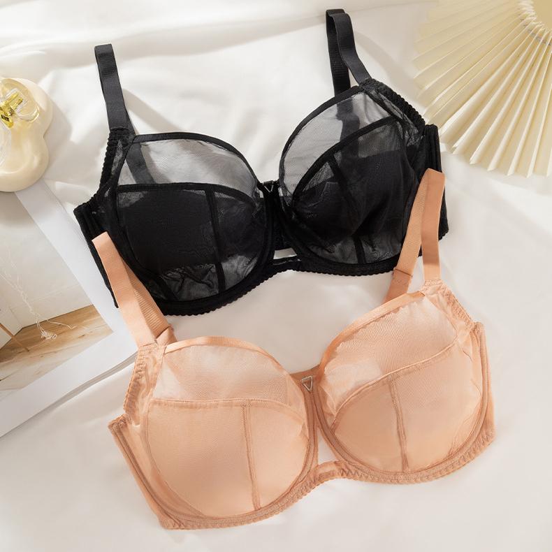 Große Größen Dessous für Frauen Anti-Hängend Sammelnd Atmungsaktiver BH Dünner Vollschalen-BH