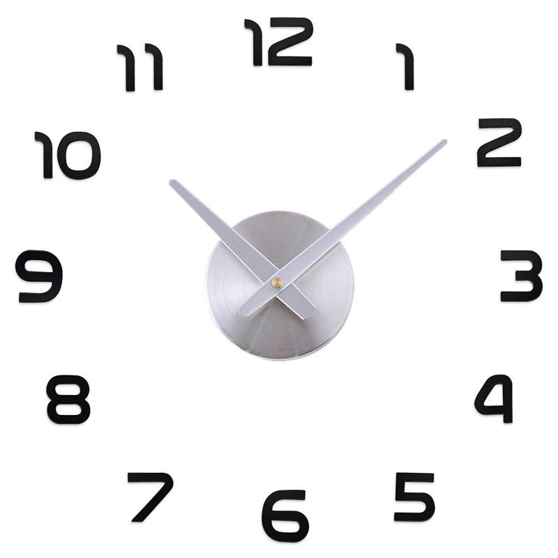 Extra Large 3D Acrylic Wall Clock - Creative DIY Clock Sticker for Living Room Decor