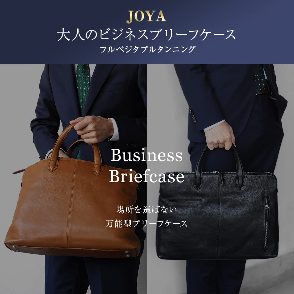 JOYA Echtes Leder Smart Aktentasche Tasche SCHWARZ J4521
