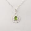 Peridot Gemstone 925 Stamped Silver Designer Handmade Pretty Pendant 1.40" For Anniversary Gift PP-19-9