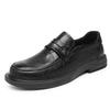 Fashion Hot Sale Brand Leather Mens Casual Shoes Fashion Breathable Handmade Non-Slip Shoes Classic Business Dress Men Flats Shoes