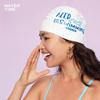 WATERTIME Silicone Swimming Cap, Large Size for Long Hair, Professional Swimming Cap, Blue