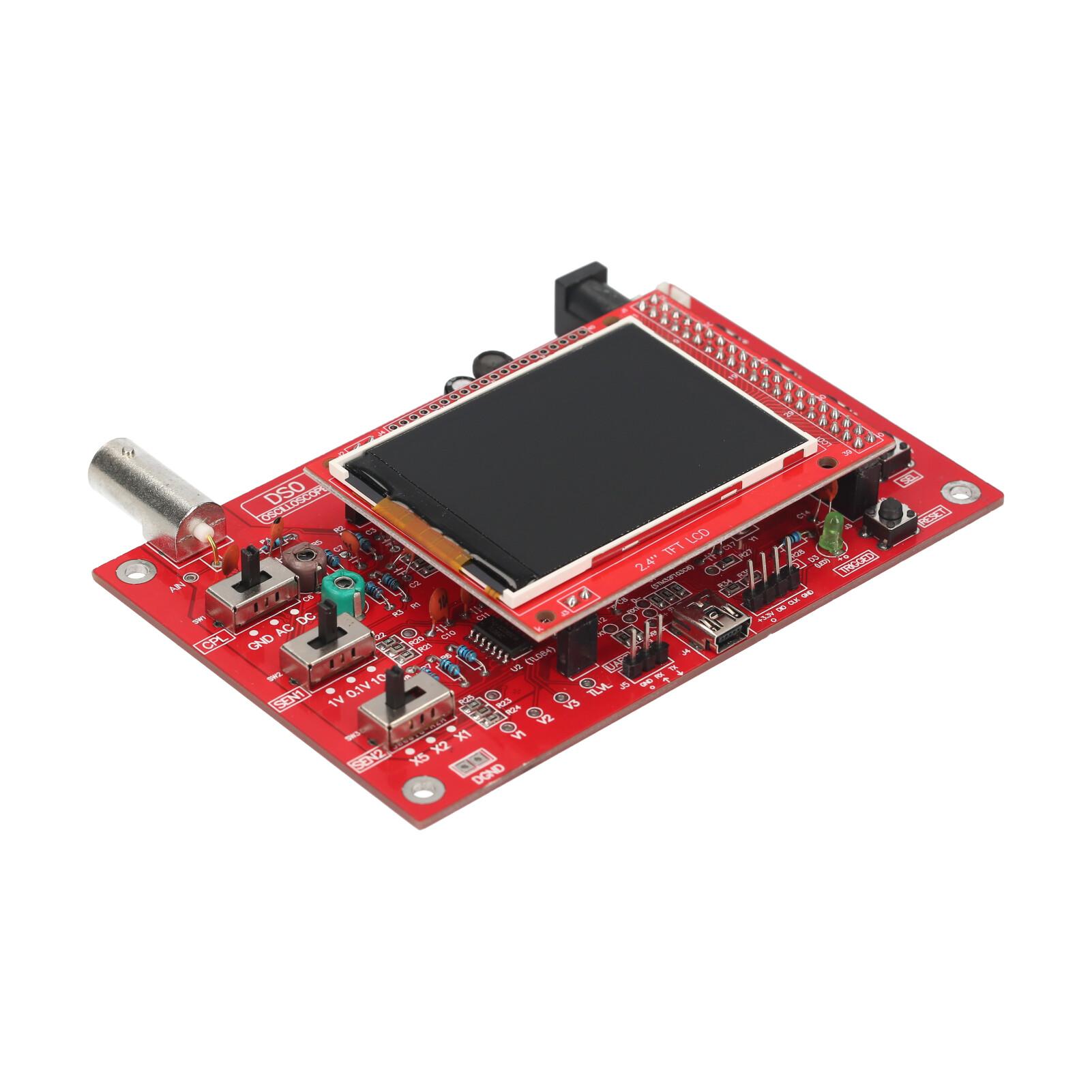 

Oscilloscope Kit 2.4 Inch Handheld -Size Digital Oscilloscope with Protective Case and Probe Electronic Learning Set Assembled