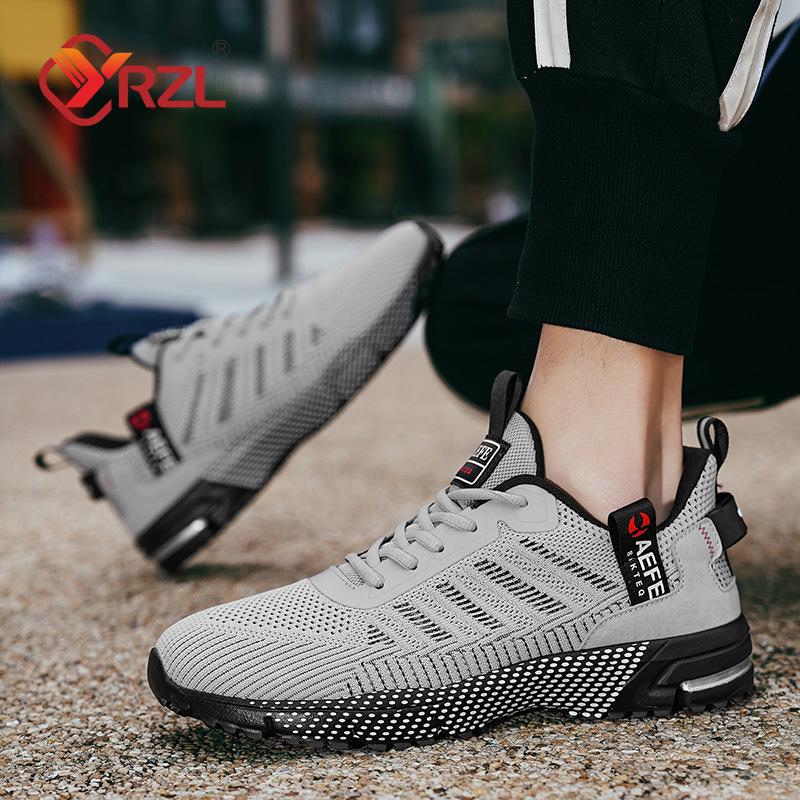YRZL Mens Running Sneakers High Quality Breathable Wear Resistant Men's Sports Shoes Male Lace Up Fashion Classic Man Sneakers