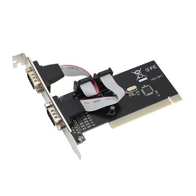 Tarjeta adaptadora de extensión PCI a puerto serial dual DB9 RS232 RS‑232 de 2 puertos para computadoras de escritorio