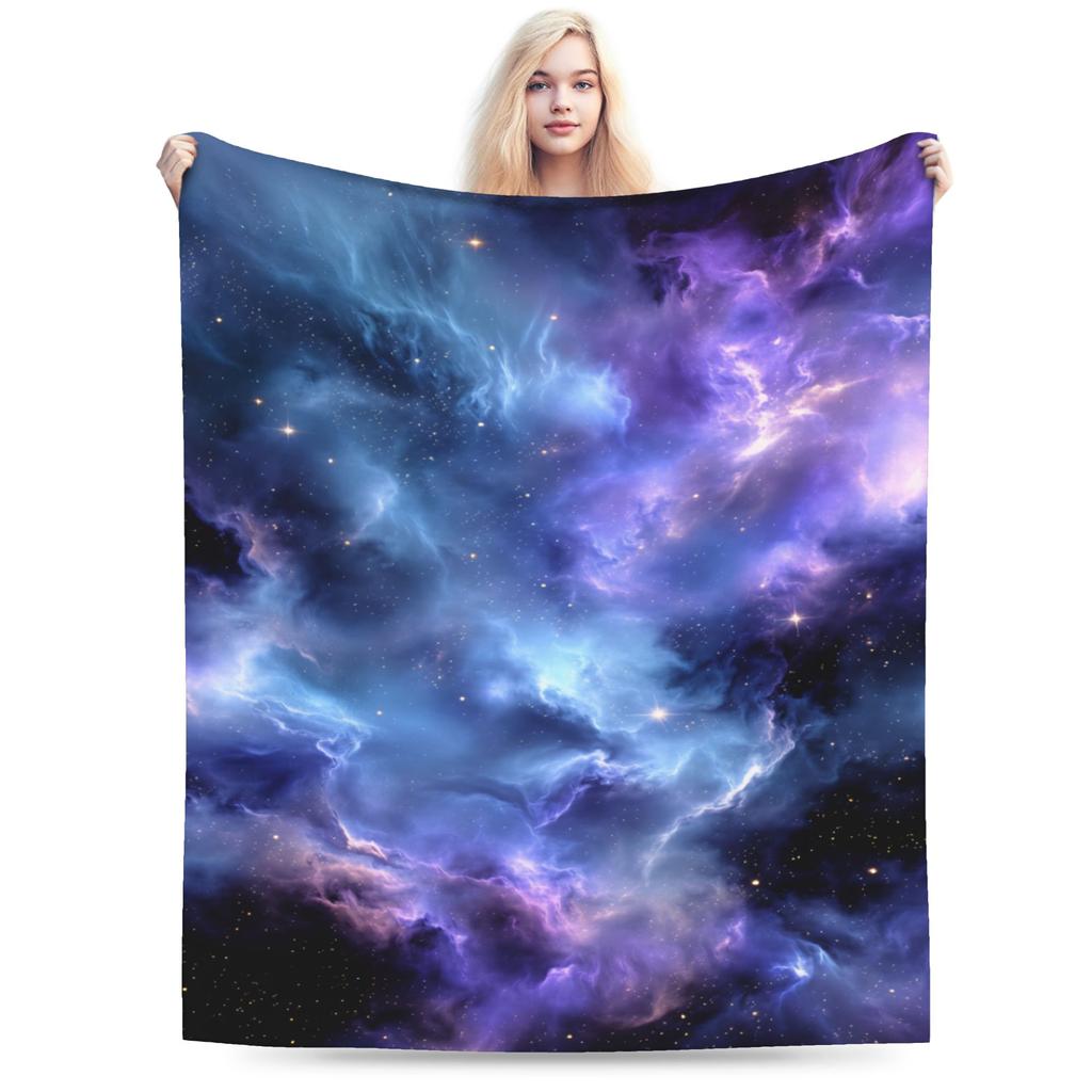 Galaxy Sunglasses  Flannel Blanket Winter  Soft Durable Throw Blanket for Girls Boys Chair Graphic Bedspread Sofa Bed Cover