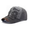 Retro old color matching baseball cap men's washed three-dimensional sticker embroidery cap sun hat women