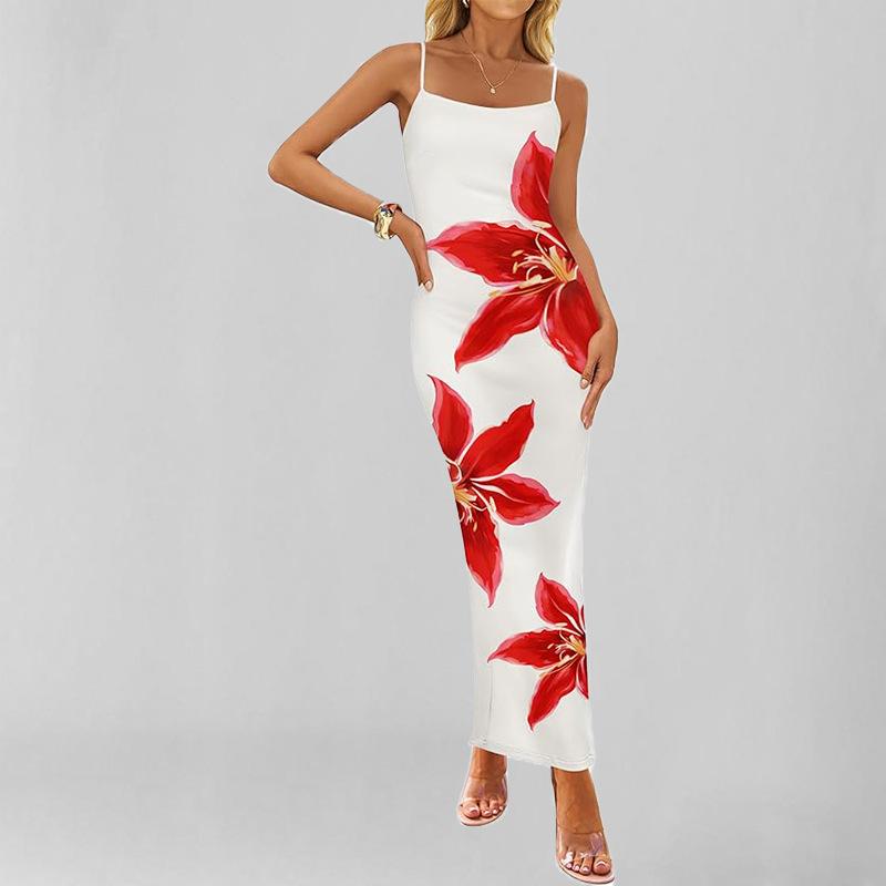 

Новый весенний стиль Стильное и элегантное платье-сарафан без рукавов с принтом, подчеркивающее темперамент 3XL