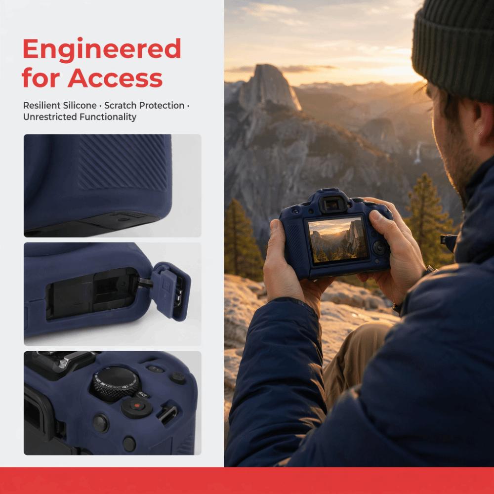 Silicone Camera Sleeve Case Anti-fall Soft Shell Protective Cover for Canon EOSR6 Mark III Travel
