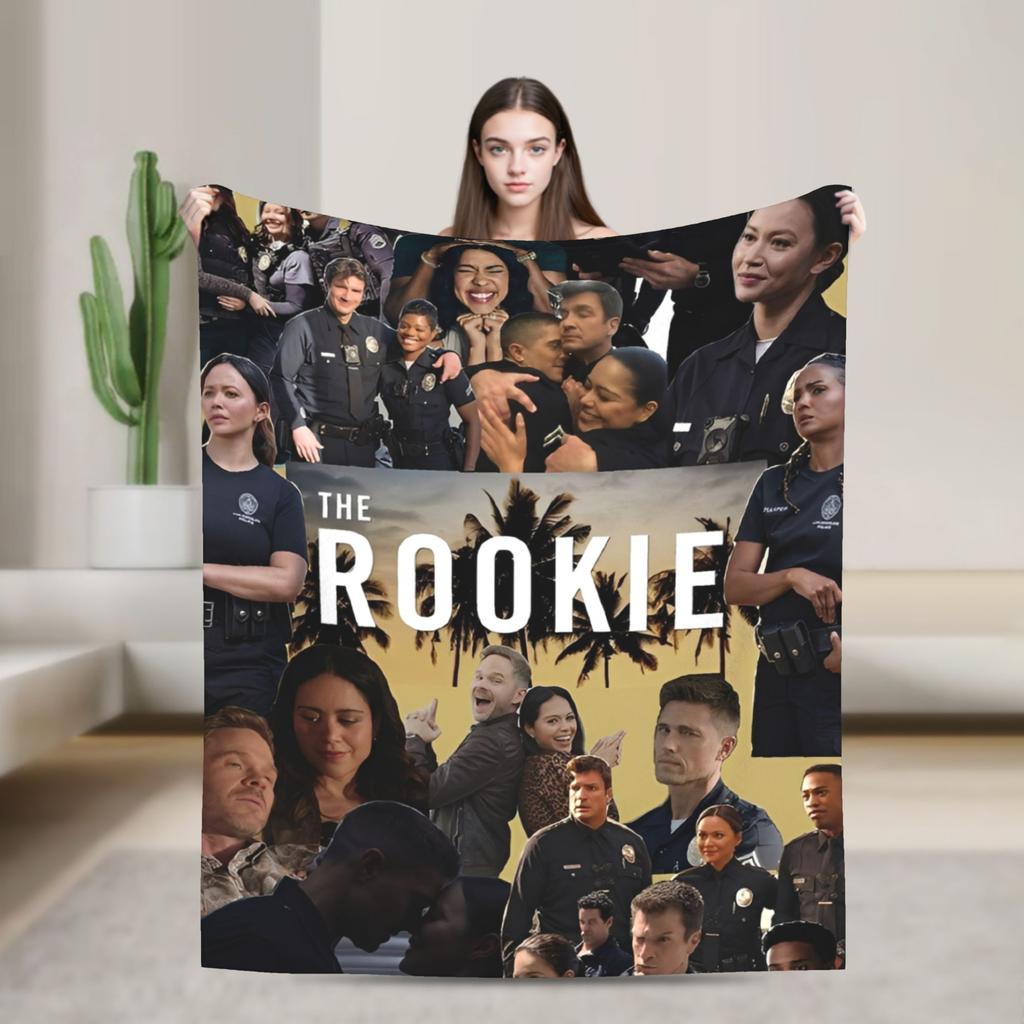 TV seriál The Rookie Flanelové deky Měkká přehozová deka do obývacího pokoje Piknik Grafické přehozy na postel Potah na pohovku
