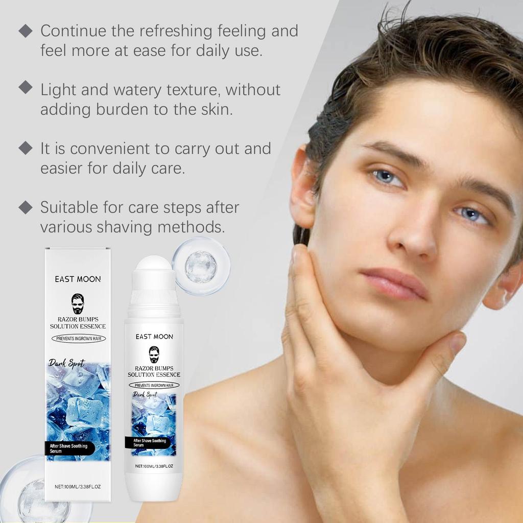 East Moon Men Aftershave Care Essence Reduce Damaged Moisturize Dry Soothing Pain Growth Inhibition Beard Remove Nourish Serums