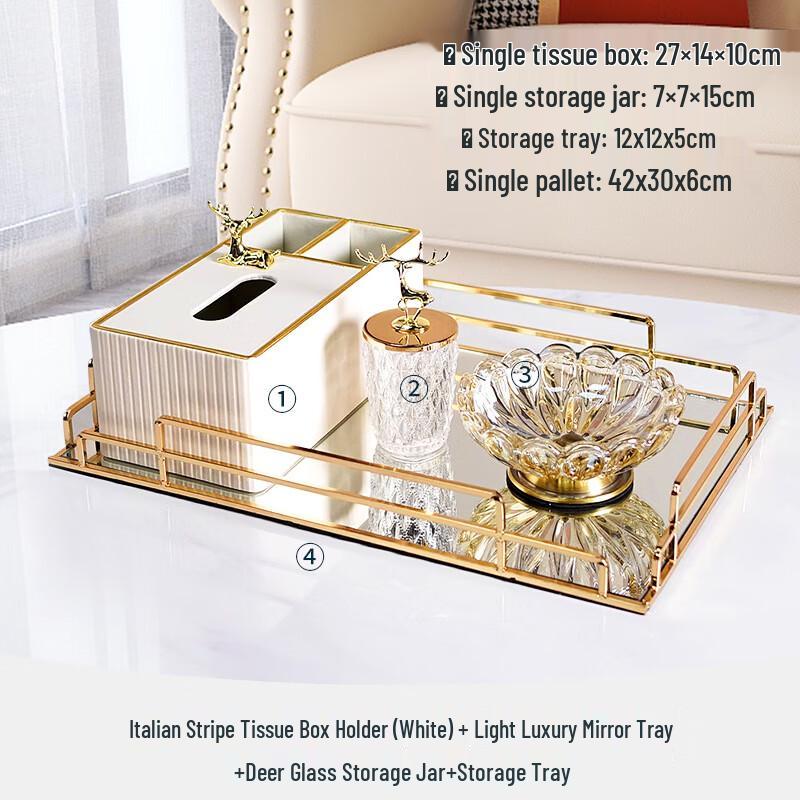 Light Luxury Decorative Tissue Box Set