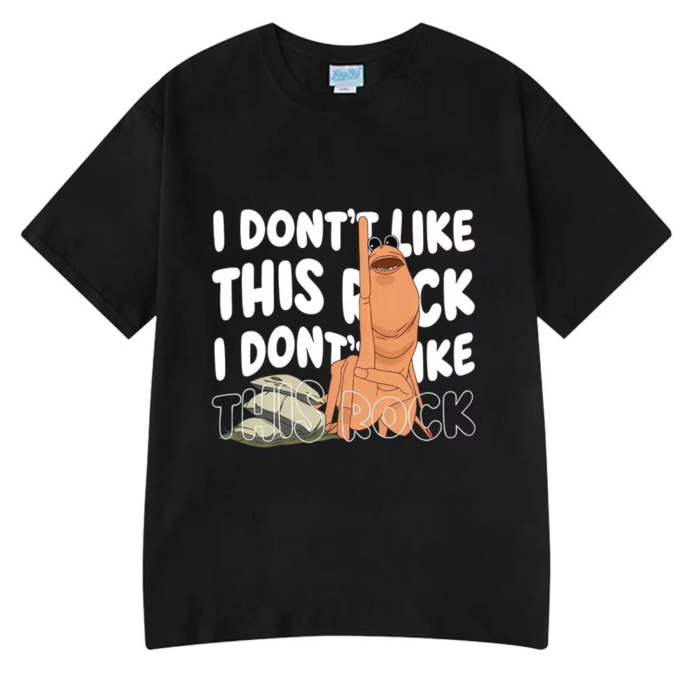 

Marcus The Worm I Dont Like This Rock Funny Meme T-Shirts Summer Men Women Fashion Vintage T-shirts Cotton Short Sleeves T Sh... S разноцветный
