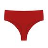 Seamless Ribbed Mid-Waist Cotton Thong (M-3XL)