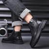 2026 New Cott-lined Men's Ankle Boots, Retro British High-top Men's Boots, Spring and Autumn Outdoor Men's Motorcycle Boots