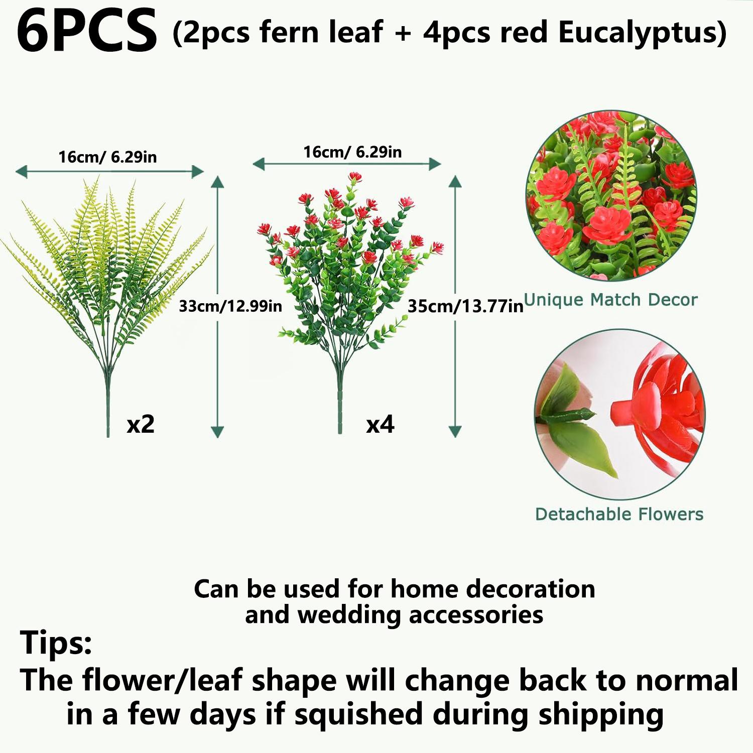 

Artificial Plants Plastic Persian Fern Leaves Flowers Home Wedding outdoors Party Balcony Decor Flower Arrangement combination