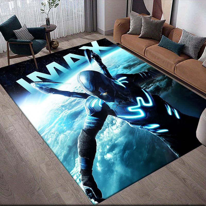 

Blue Beetle Hero Square Area Rug, Non-Slip Floor Mat for Home Office, Perfect Gift for Fans.chl 60x90cm